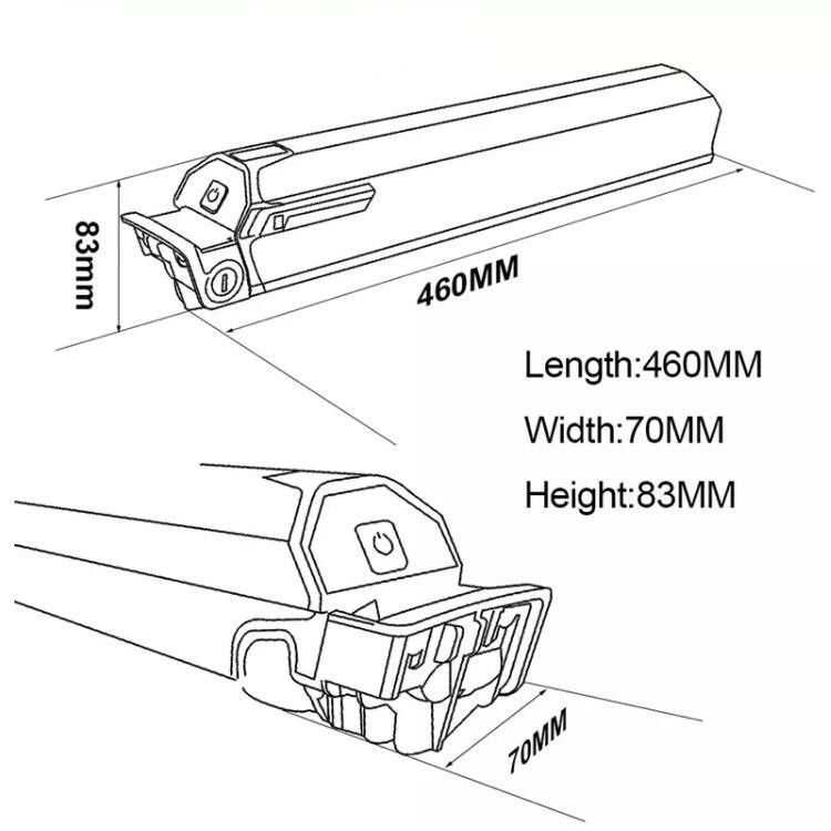 36V 48V E Bike Battery Dorado Akku 15ah 20ah Downtube Ebike Dorado Battery Electric Bike