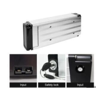 Ebike Replacment Battery Long Cycle 48V 250W 500W Silver Rear Rack Rechargeable Ebike Battery Fiets Accufahrrad Akku Fur Elektrofahrrader Lithium Battery