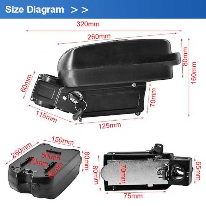 24V 10ah 250W 500W 18650 Ebike Electric Bicycle Li Batteries Lithium Ion Battery Pack Folding Electric Bike Battery