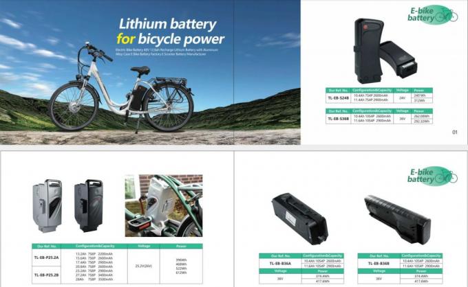 36V 12ah 13ah 14.5ah 15.6ah 17.4ah E Bike Battery Samsung Zhenlong Cells Silverfish Style E-Bike Battery 11